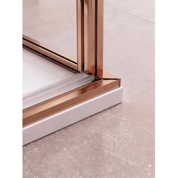 Box doccia bronzo di lusso due lati con profili sottili DOMUS