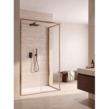 Box doccia bronzo di lusso due lati con profili sottili DOMUS