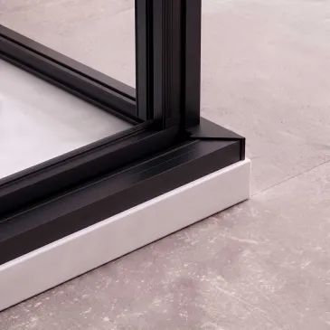 Box doccia nero di lusso due lati con profili sottili DOMUS