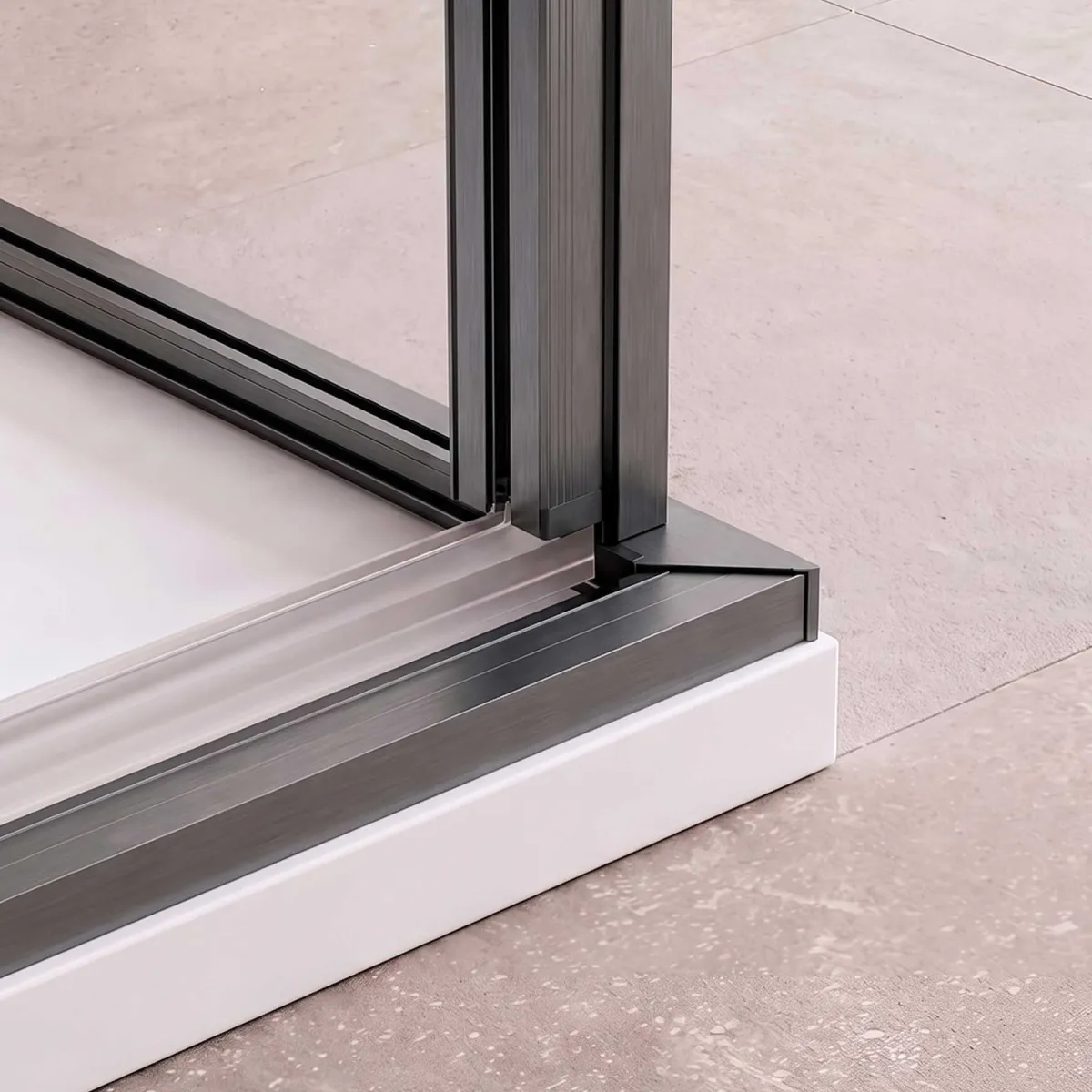 Box doccia nero di lusso due lati con profili sottili DOMUS
