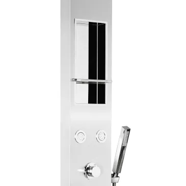Pannello doccia CITY a cascata in acciaio spazzolato | Mondialshop