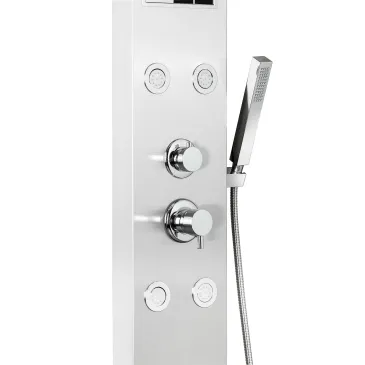 Pannello doccia CITY a cascata in acciaio spazzolato | Mondialshop