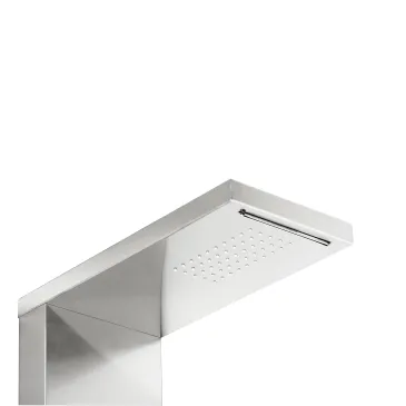 Pannello doccia CITY a cascata in acciaio spazzolato | Mondialshop