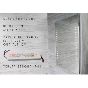 Specchio da bagno 60 x 80 cm( L x H) con luci led