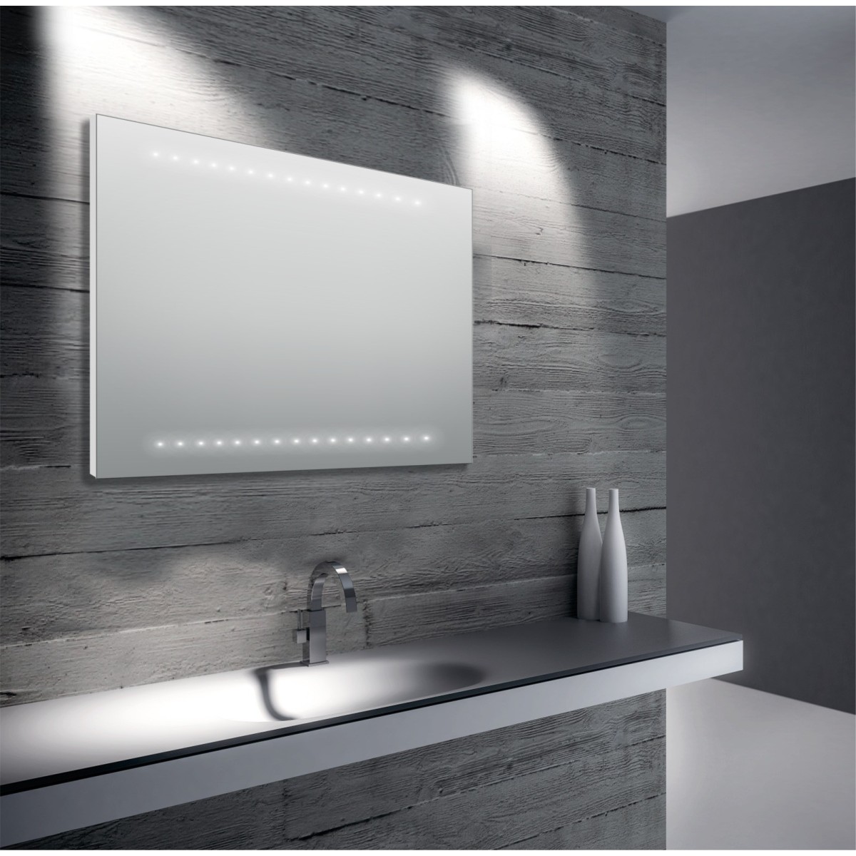 Specchio da bagno 60 x 80 cm( L x H) con luci led
