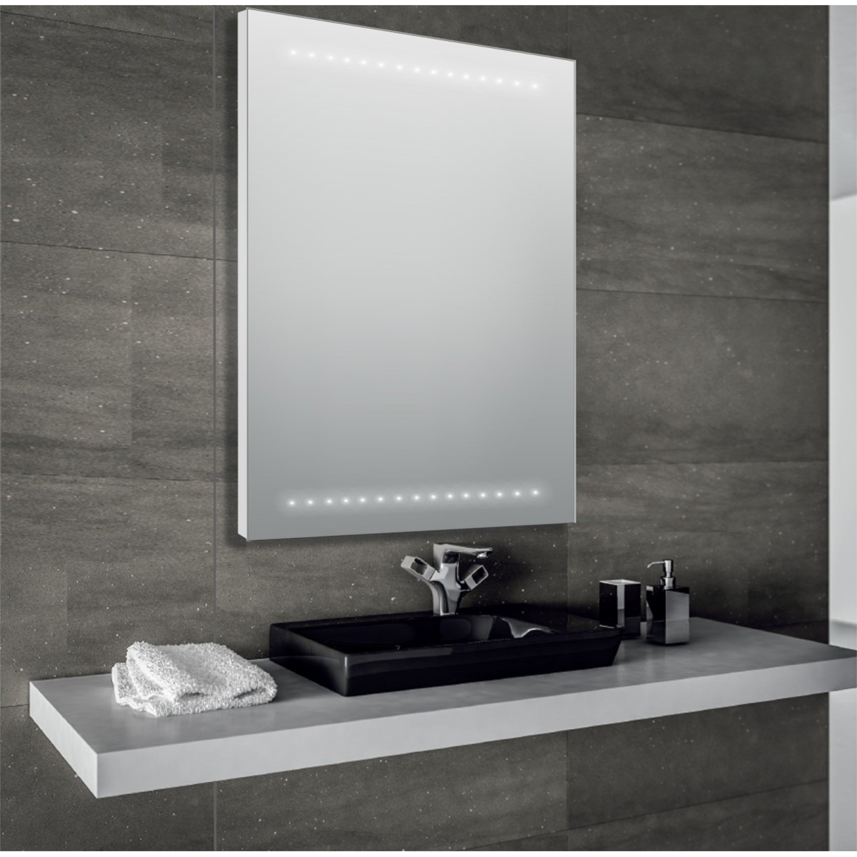 Miroir de salle de bain LED Jade-68 60x80 ou 80x60