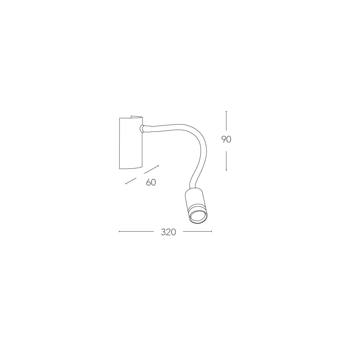 LED-KEPLER-BCO - Applique da Lettura Flessibile Silicone...
