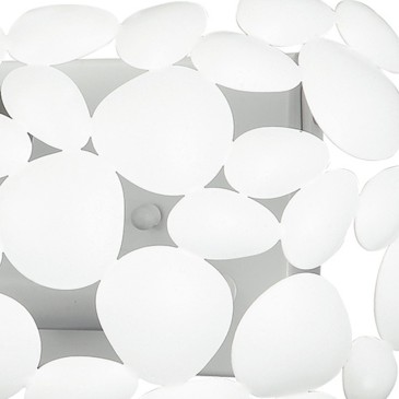 Décoration moderne pierres simil en métal blanc ligne Dionysos
