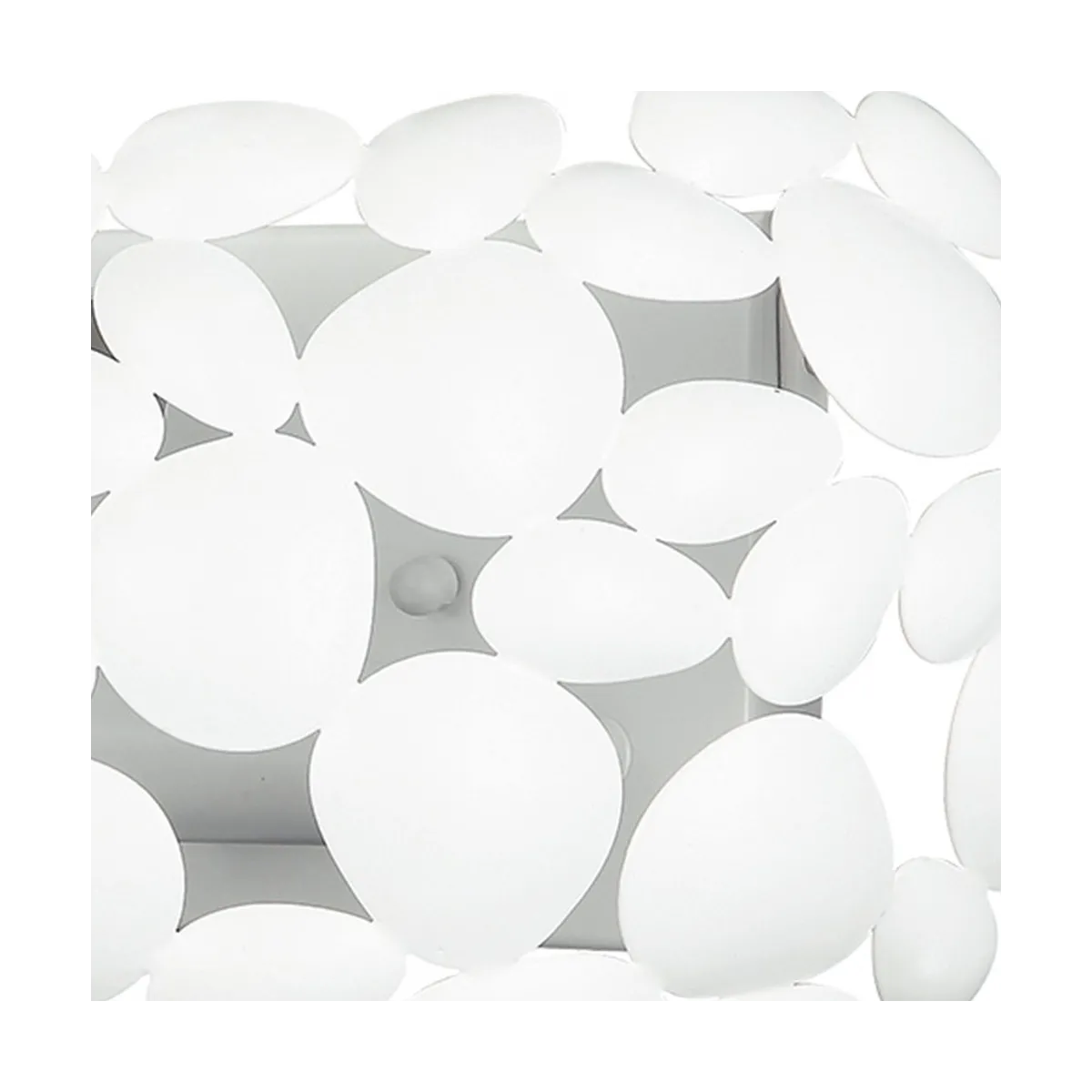Décoration moderne pierres simil en métal blanc ligne Dionysos