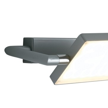 Applique a Libro in Alluminio Grigio con Diffusore Orientabile 360° FanEurope