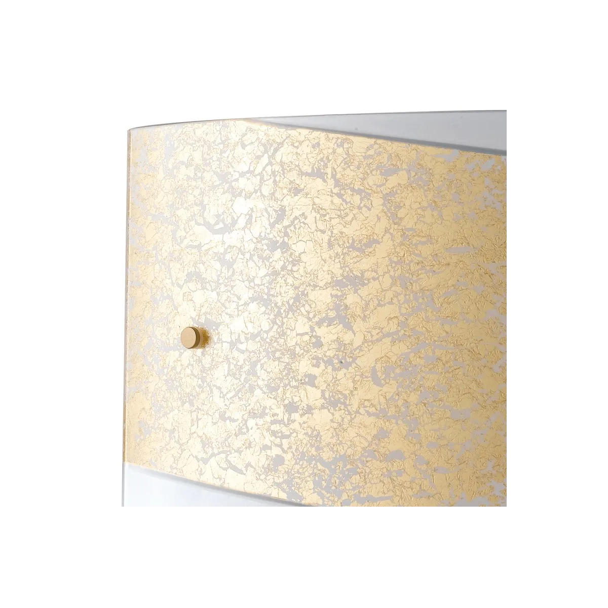 Diffusore in Vetro Bianco con Decoro a Fascia Oro