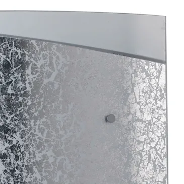 Diffuseur en verre blanc avec décoration en bande argentée