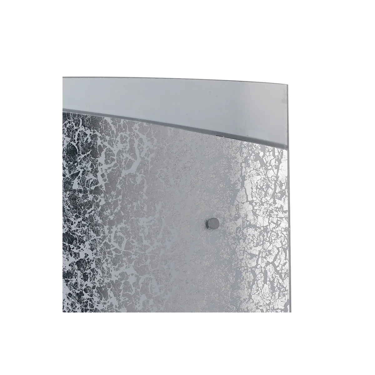 Diffusore in Vetro Bianco con Decoro a Fascia Argento