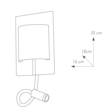 Applique murale Pop en métal avec base noire et abat-jour blanc liseuse FanEurope