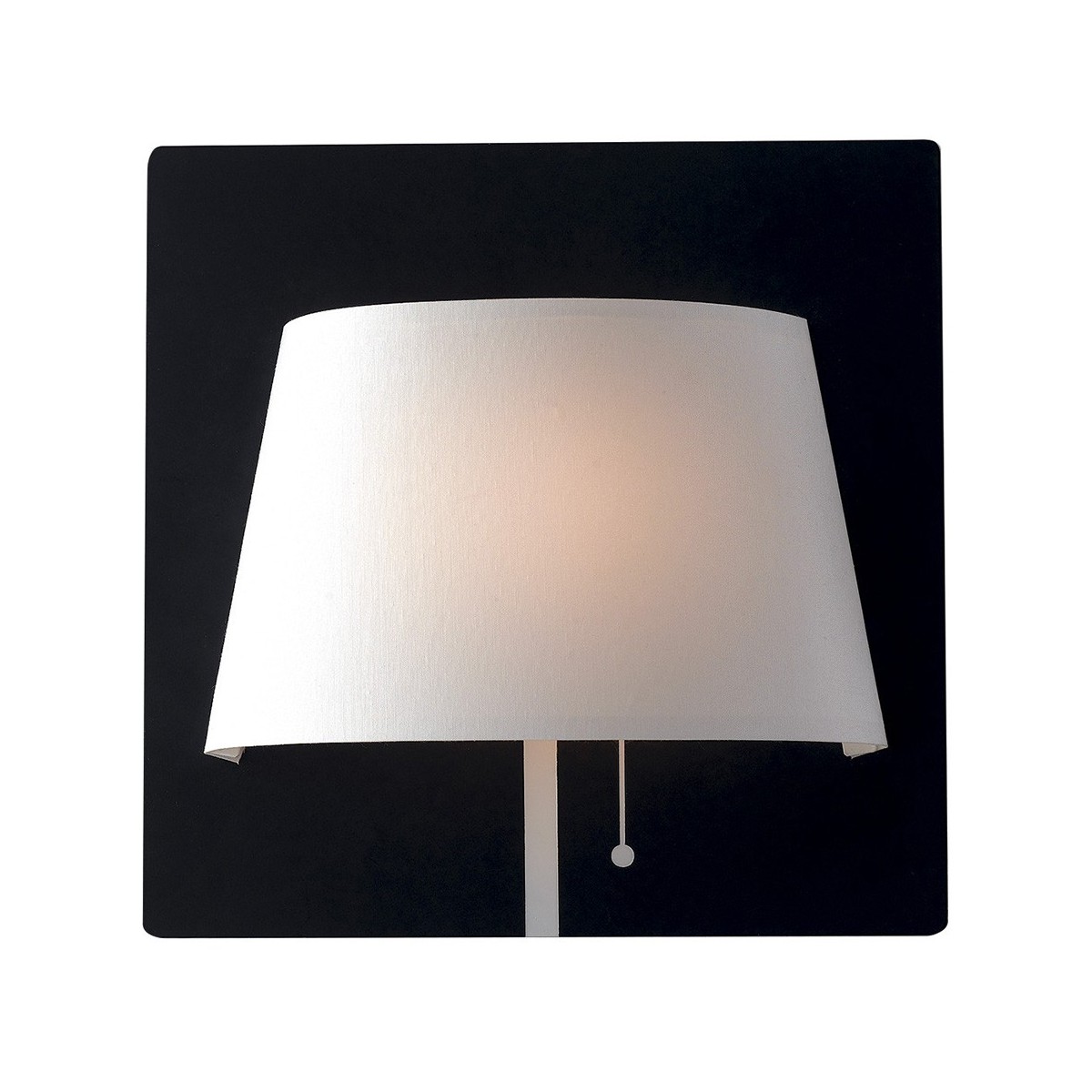 LED-WHAROL-BW - Applique Metallo Nero Paralume Bianco...
