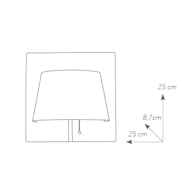 Applique Wharol in Metallo Struttura Nera Paralume Bianco Luce Led