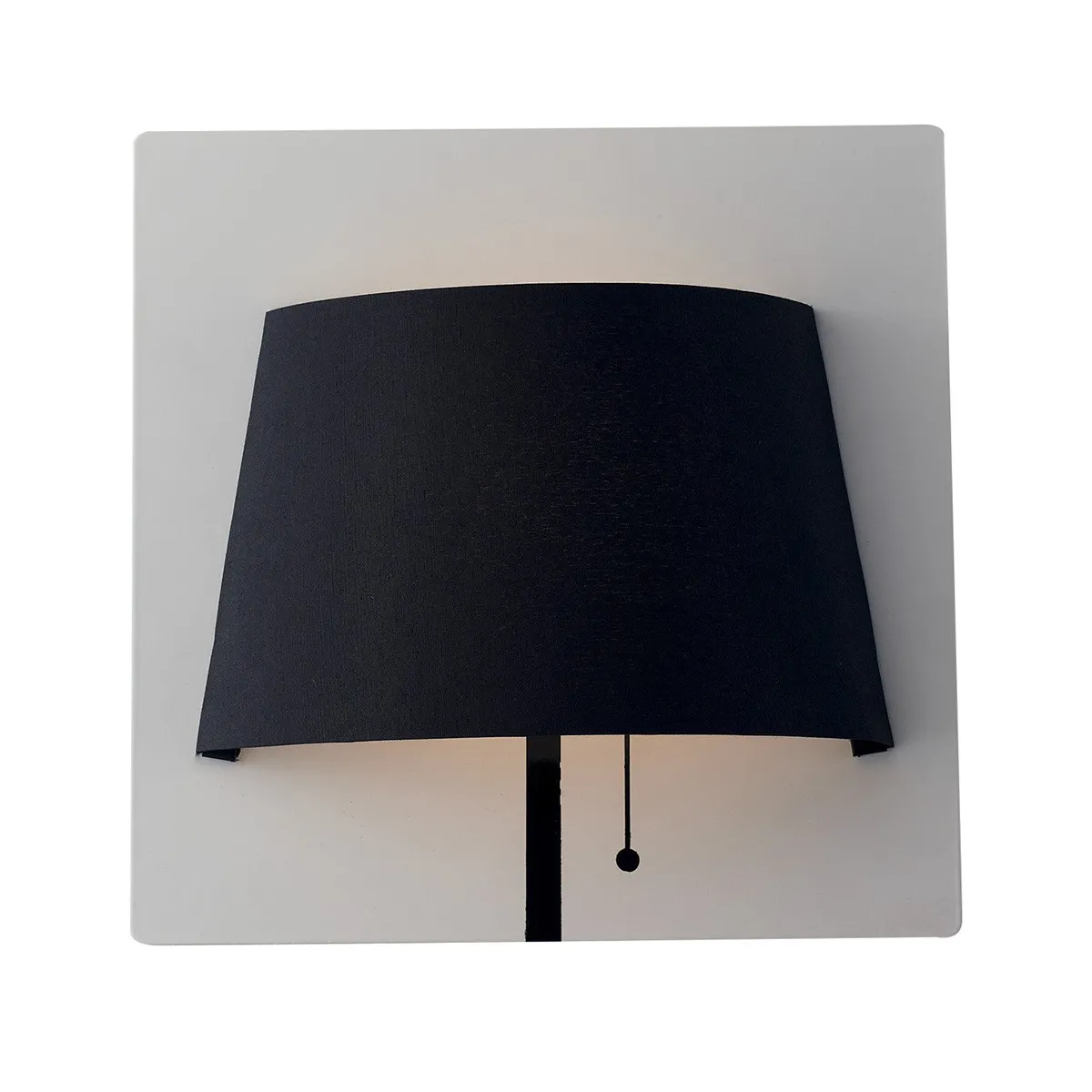 LED-WHAROL-WB - Applique Lampada da Parete Moderna Metallo Bianco Paralume Nero Led 6 watt Luce Naturale