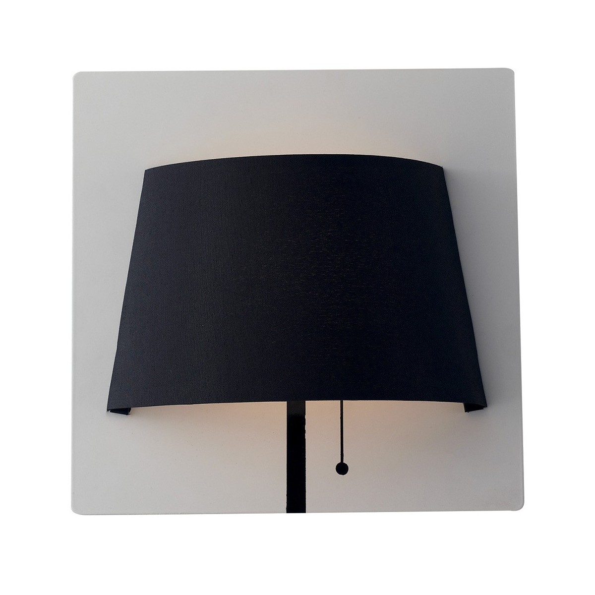 LED-WHAROL-WB - Applique Lampada da Parete Moderna Metallo Bianco Paralume Nero Led 6 watt Luce Naturale