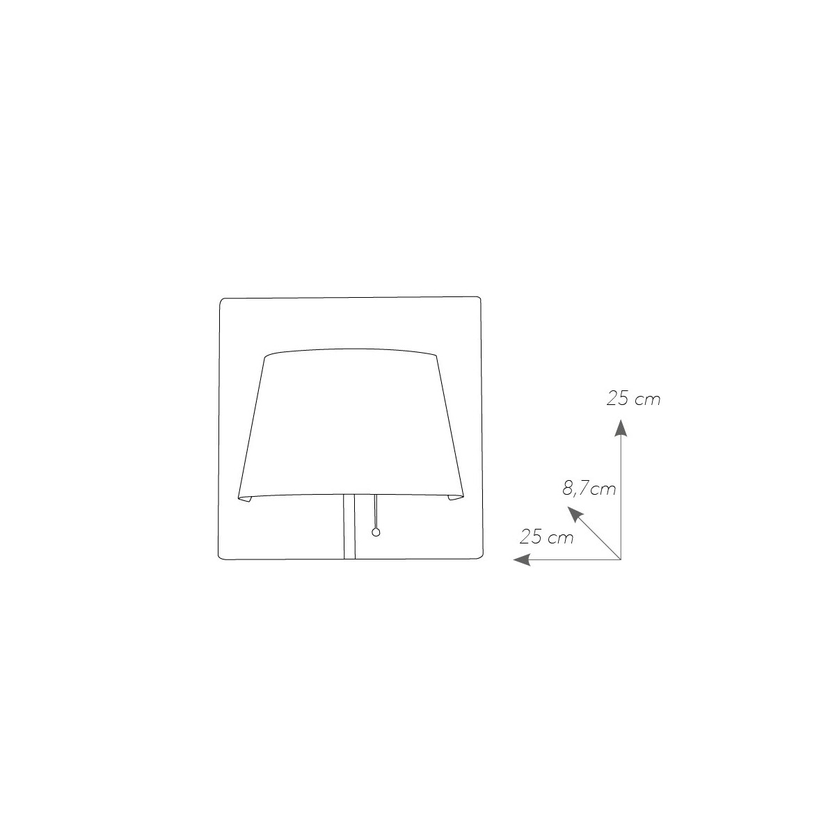 Applique Wharol in Metallo Struttura Bianca Paralume Nero Luce Led