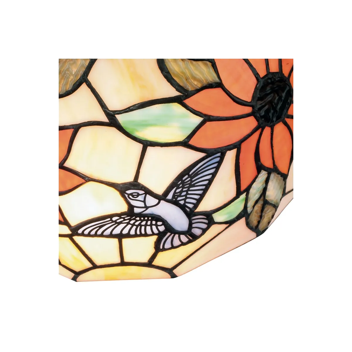 Diffuseur en verre avec décoration florale artisanale Applique Dafne FanEurope