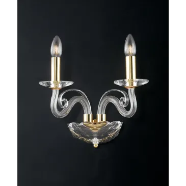 I-EPOQUE/AP2 - Applique Classica Cristallo Finitura Oro Lampada da Parete E14