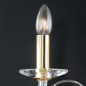 Applique Classica Cristallo Finitura Oro Lampada da Parete E14
