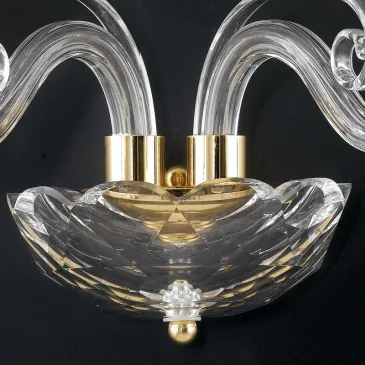 Struttura in Cristallo con Finiture Oro e Decoro a Ricciolo Linea Epoque FanEurope