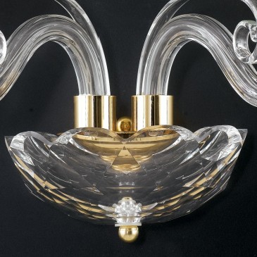 Structure en cristal avec finitions dorées et décoration en boucles Ligne Epoque FanEurope