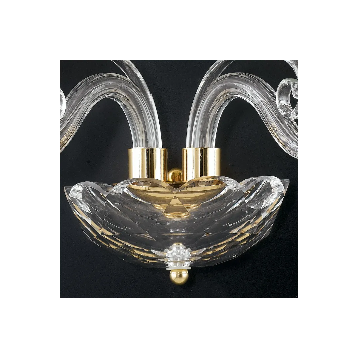 Structure en cristal avec finitions dorées et décoration en boucles Ligne Epoque FanEurope