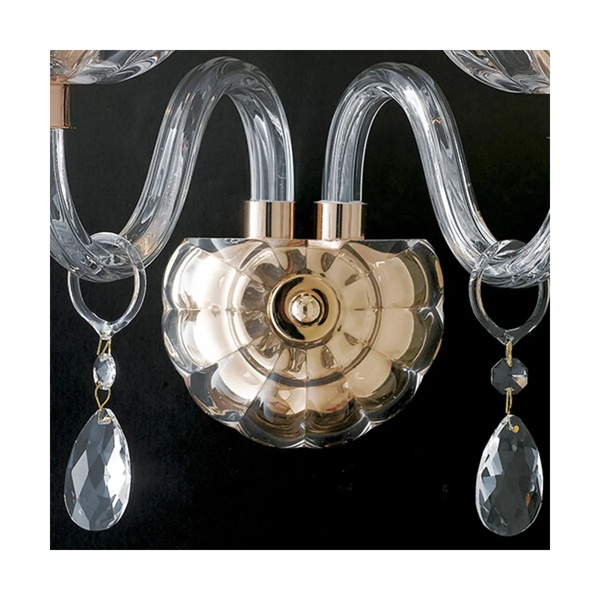Decoro Oro Pendenti a Goccia e Struttura in Cristallo Linea Riflesso FanEurope