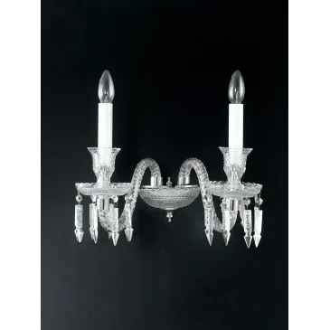 I-LOUVRE / AP2 - Applique classique en cristal décoré d'appliques E14