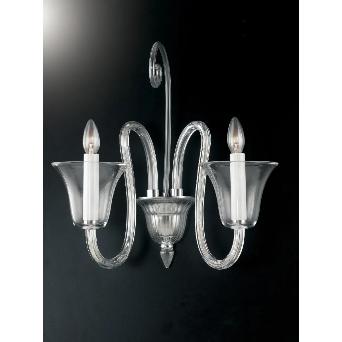 I-PALACE/AP2 - Applique Classica Vetro Ultra Trasparente Lampada da Parete E14