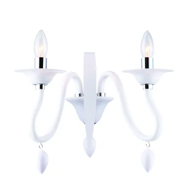I-ESTEFAN-AP2 BCO - Applique Bianca Acrilico Pendagli Gocce Lampada da Parete Moderna E14