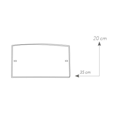 Applique murale Seventy en verre blanc avec décoration géométrique gris et marron FanEurope