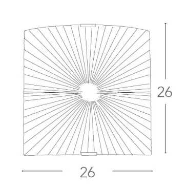 I-CHANTAL/AP - Applique Vetro Diamantato decoro Raggi Rettamgolare Led 12 watt Luce Naturale