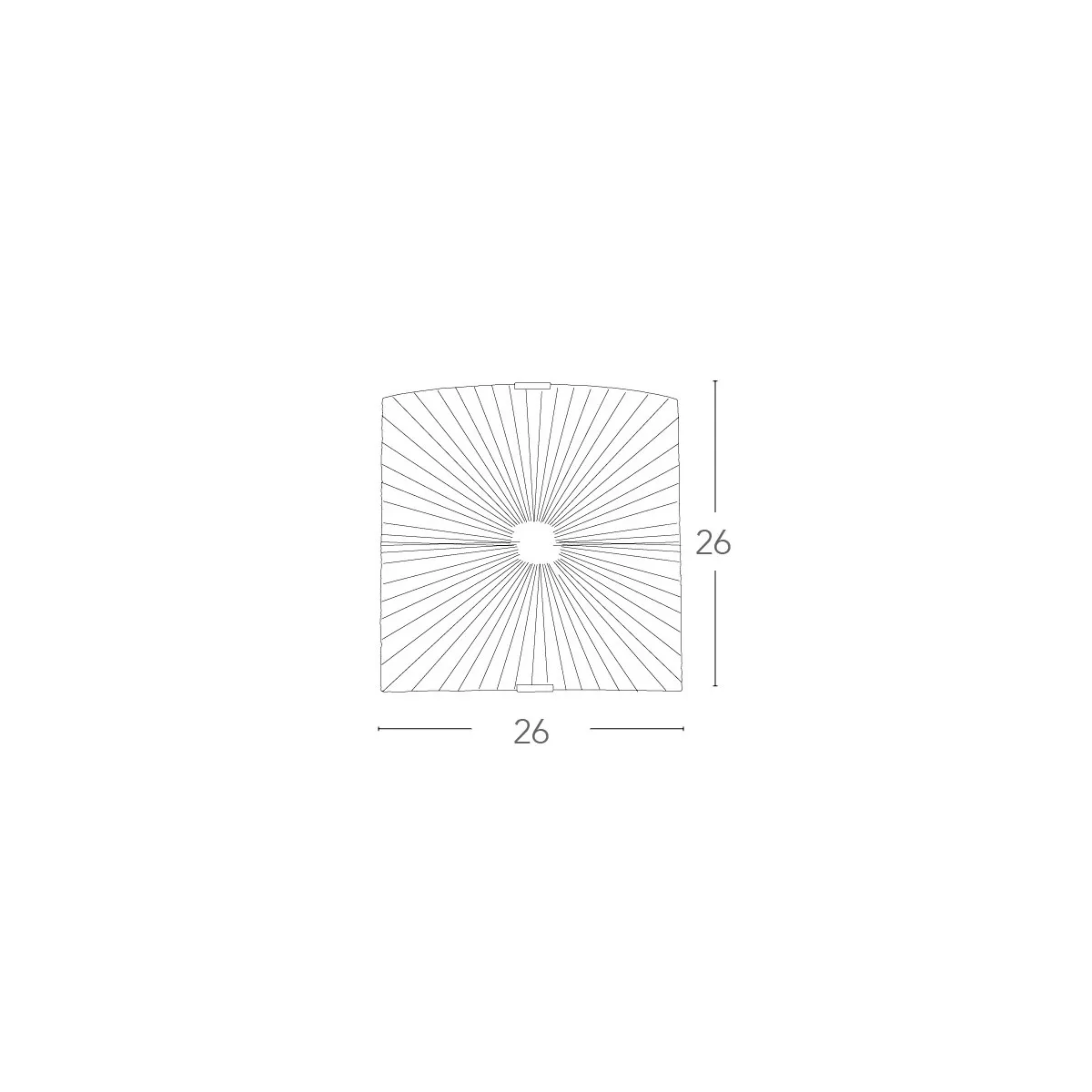 I-CHANTAL/AP - Applique Vetro Diamantato decoro Raggi Rettamgolare Led 12 watt Luce Naturale