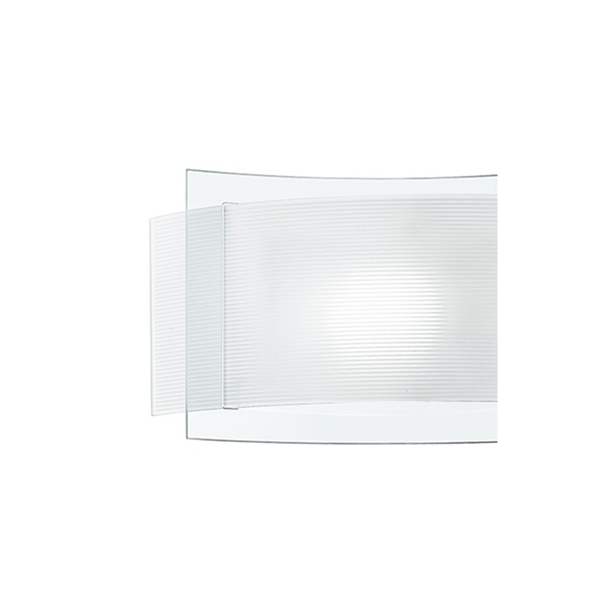 Double diffuseur en verre avec décoration rayée et...