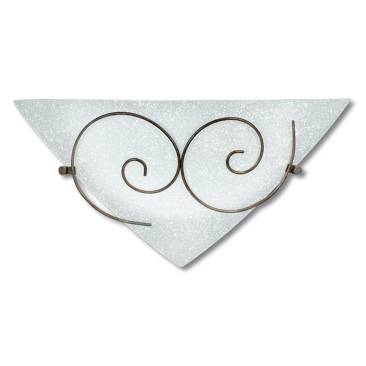 I-070207-8 - Applique triangulaire boucles métal antique...