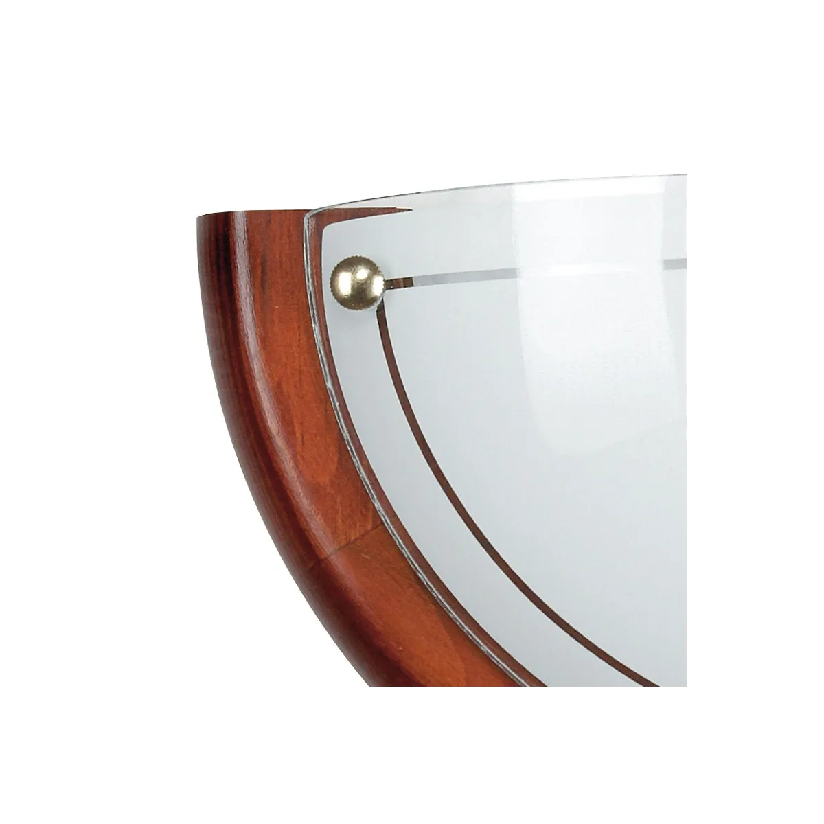 Lampada da Parete e Soffitto in Metallo Finitura Oro e Noce