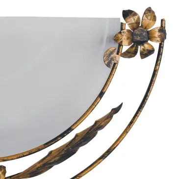 Diffusore in Vetro Alabastro con Cornice in Metallo Decorata a Fiori Linea Riccio Fan Europe