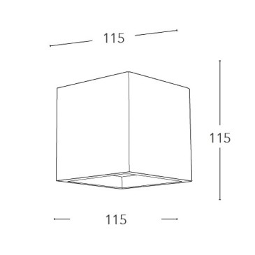 Applique Rubik Cubica 11,5x11,5 cm in Gesso Verniciabile FanEurope