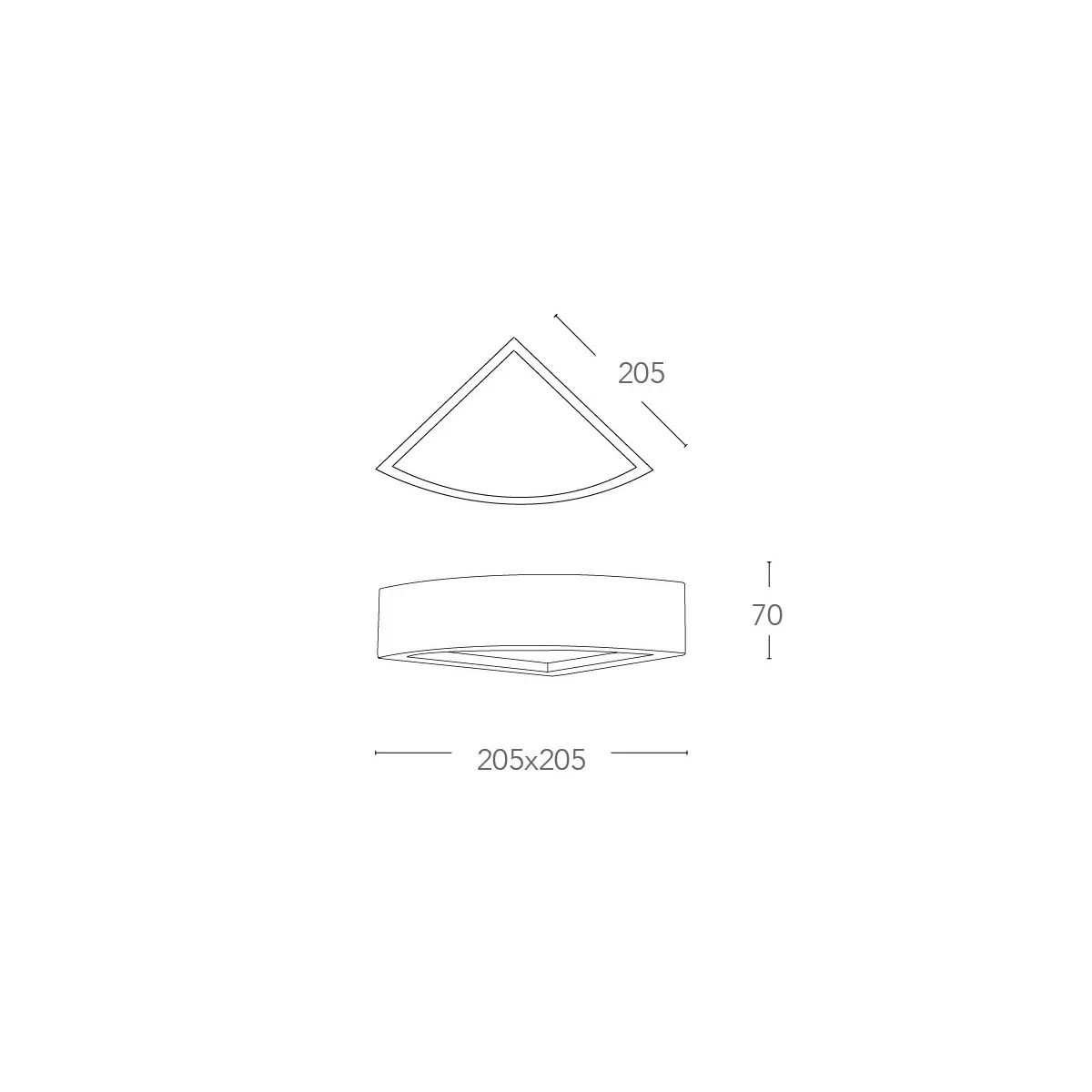 Applique Mykonos en plâtre blanc à peindre avec ventilateur à double diffusion de lumière