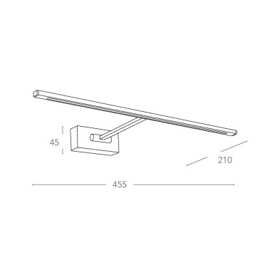 Applique mince avec lumière LED 4 watts 3500 Kelvin