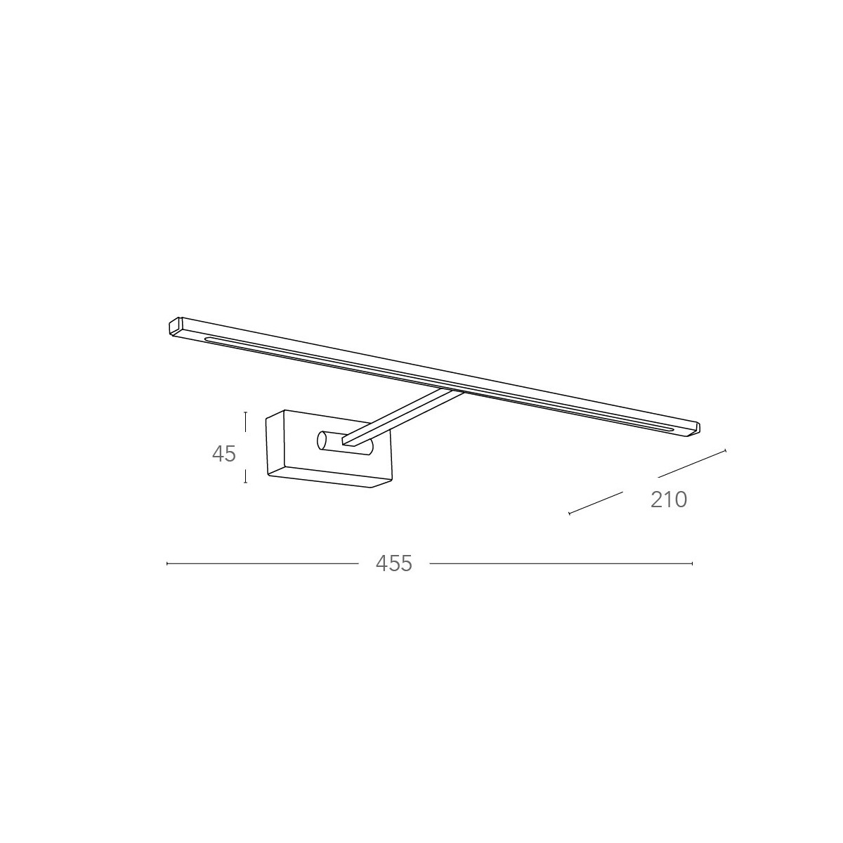 Applique mince avec lumière LED 4 watts 3500 Kelvin