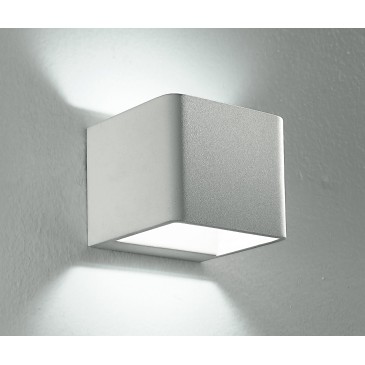 Applique blanche de forme cubique avec lumière LED 6 watts 3500 Kelvin