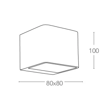 Applique bianca dalla forma cubica con luce led 6 watt 3500 kelvin