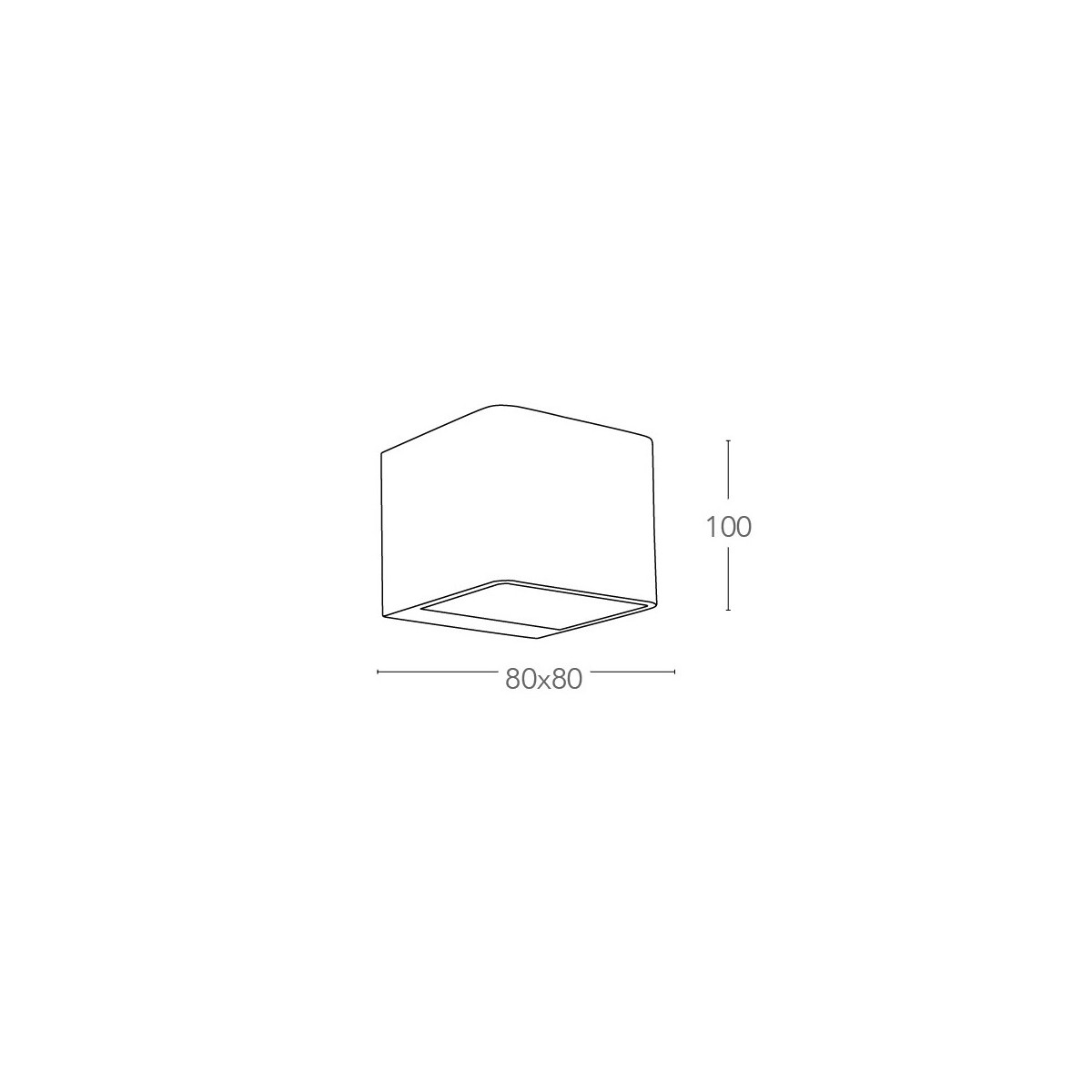 Cubic 6W weiße LED-Wandleuchte | Mondialshop