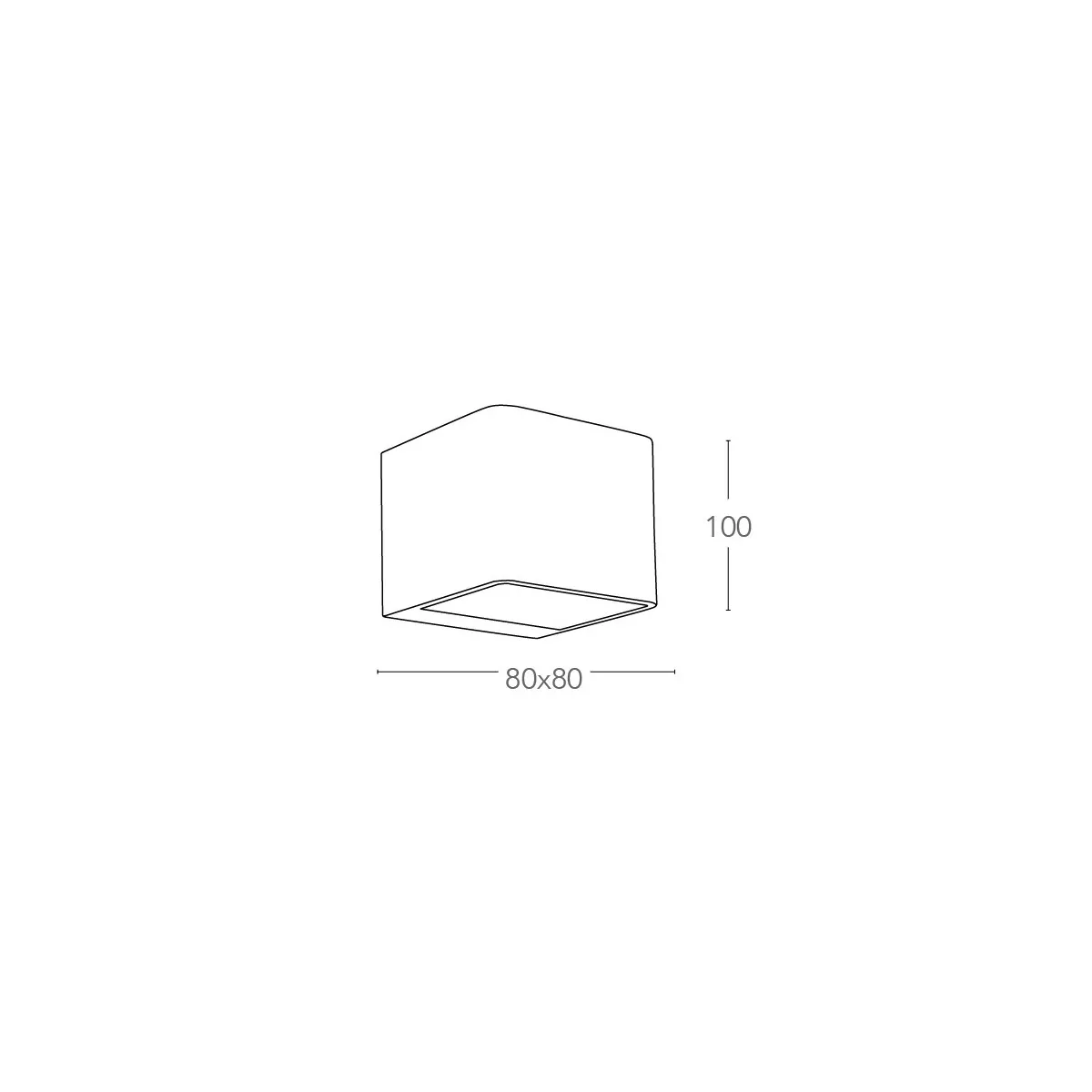 Applique bianca dalla forma cubica con luce led 6 watt 3500 kelvin