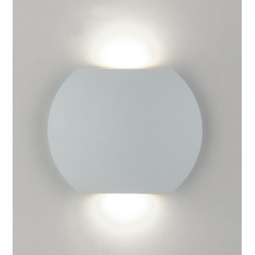 Runde weiße LED-Außenwandleuchte | Mondialshop