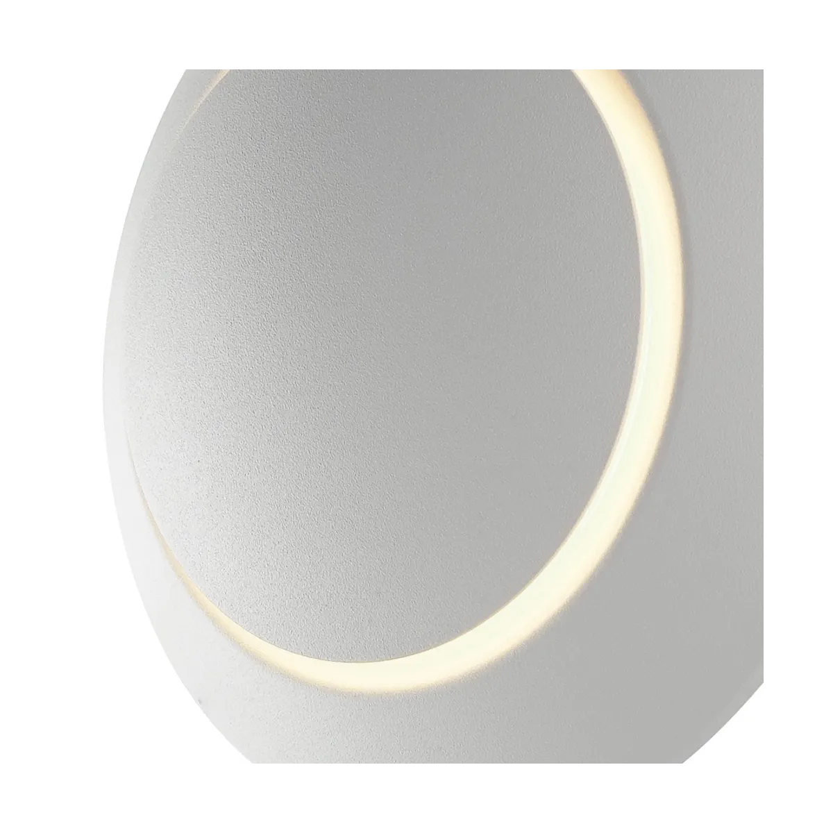 Applique a led tondo in alluminio bianco matto con diffusore movibile design moderno 4000K dm 16 cm